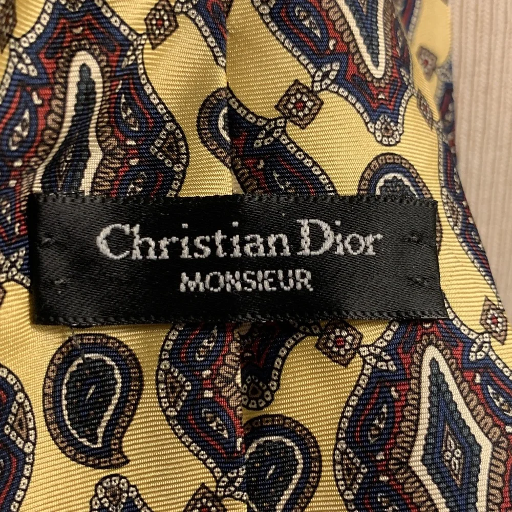 CHRISTIAN DIOR MONSIEUR PAISLEY SILK TWILL NECKTIE - Picture 6 of 12
